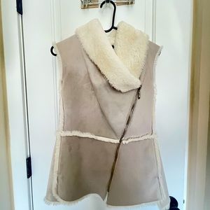Faux shearling vest